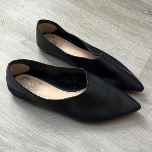 Vince Camuto Black Leather Flats